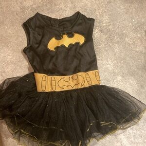 Baby Batman costume w/ black gold  tutu skirt great condition